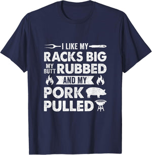 Cool Grilling Women Pork Rub Smoking Bbq Meat Smoker T-Shirt - T-Shirt | Navy