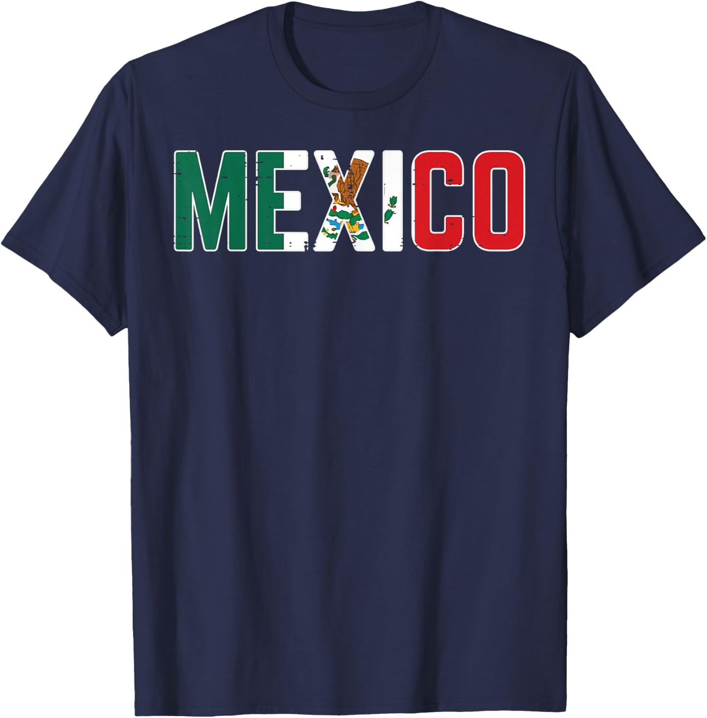 Mexico Mexican Soccer Fan Men Women Boys Girls Kids T-Shirt - T-Shirt | Navy