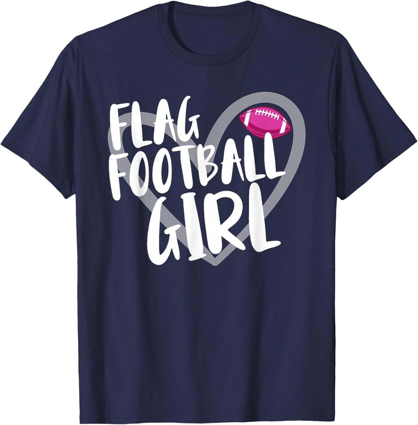 Flag Football Girl T-Shirt - T-Shirt | Navy