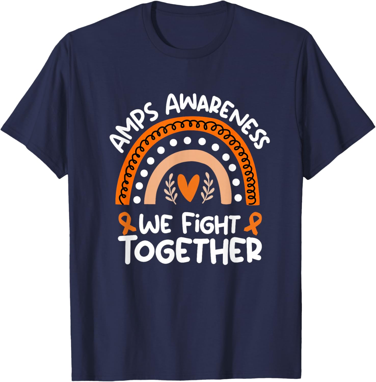 Amplified Musculoskeletal Pain Syndrome Awareness Gear AMPS T-Shirt - T-Shirt | Navy