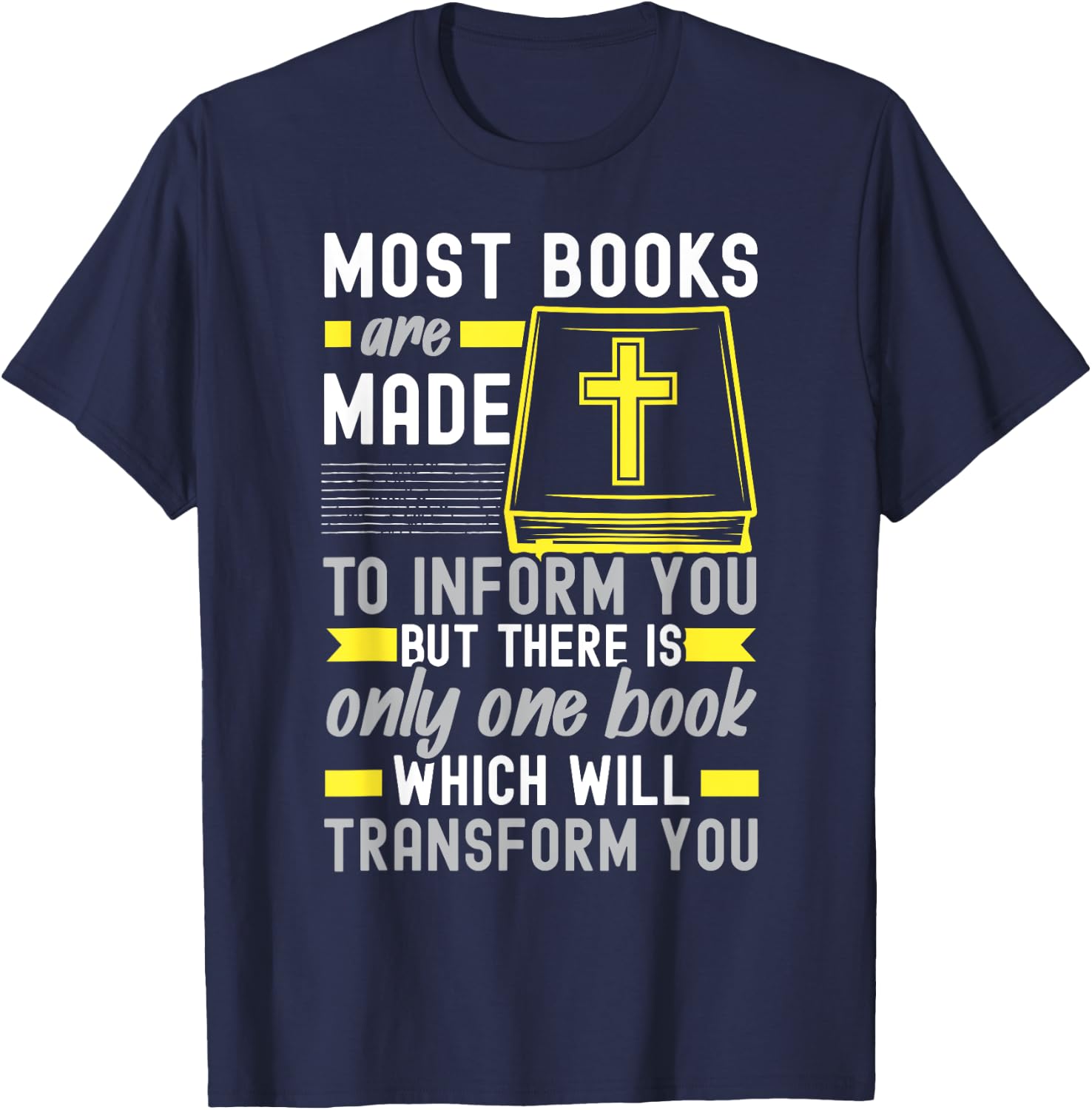 Bible Reader Religious Pastor Scripture Christian Believer T-Shirt - T-Shirt | Navy