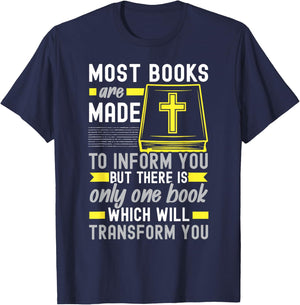 Bible Reader Religious Pastor Scripture Christian Believer T-Shirt - T-Shirt | Navy