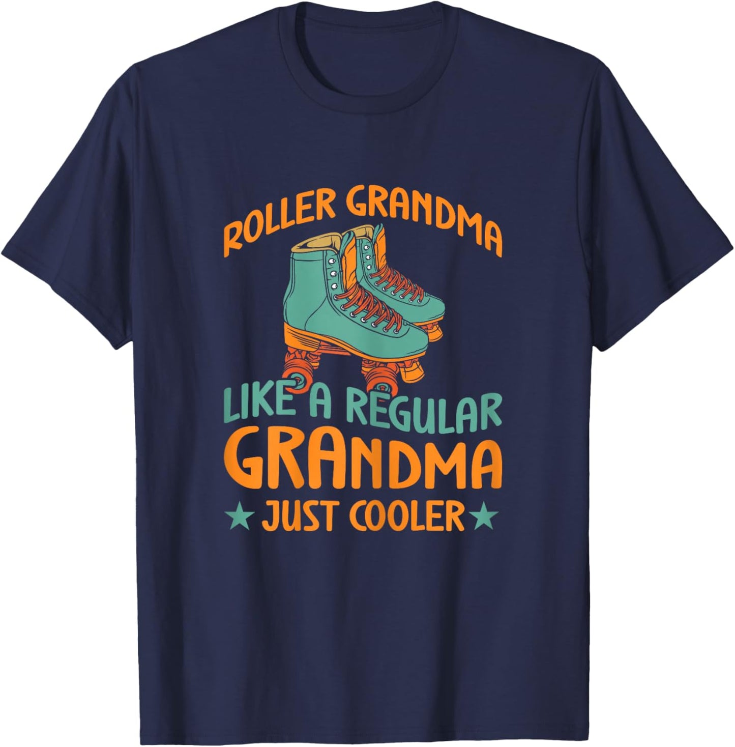 Funny Roller Skate Grandma Roller Skating T-Shirt - T-Shirt | Navy