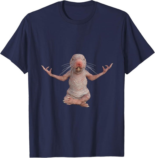 Fun Ethiopia Kenya Somalia Africa Naked Mole Rat Mole-rat T-Shirt - T-Shirt | Navy