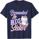 Kids Promoted To Big Sister Cute Girls Unicorn Big Sister T-Shirt - T-Shirt | Navy