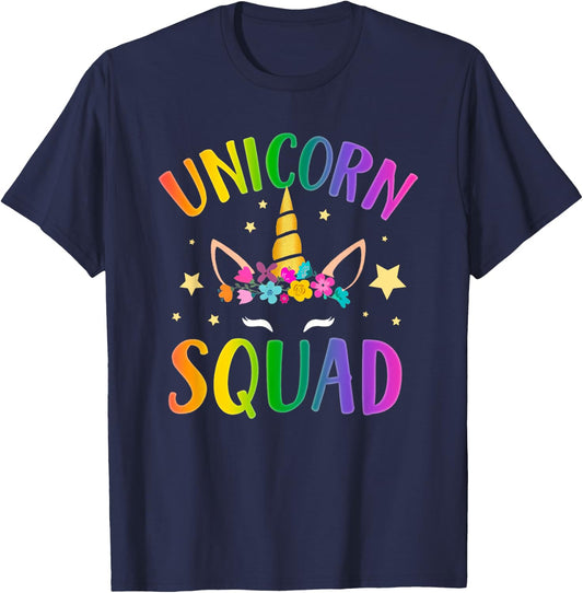Unicorn Squad Costume Cute Unicorn Lover Gifts Girls Women T-Shirt - T-Shirt | Navy