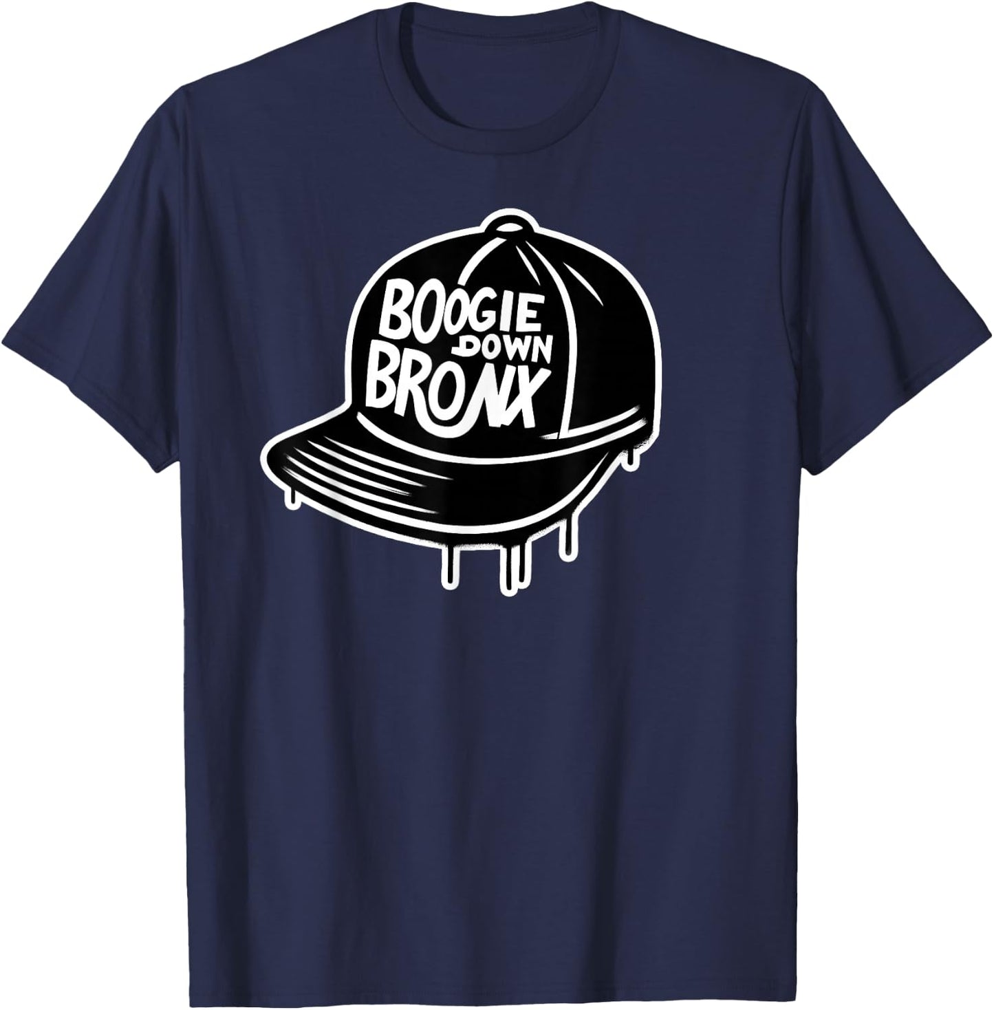 BOOGIE DOWN BRONX NY Retro Hip Hop Clothing Rap Old School T-Shirt - T-Shirt | Navy