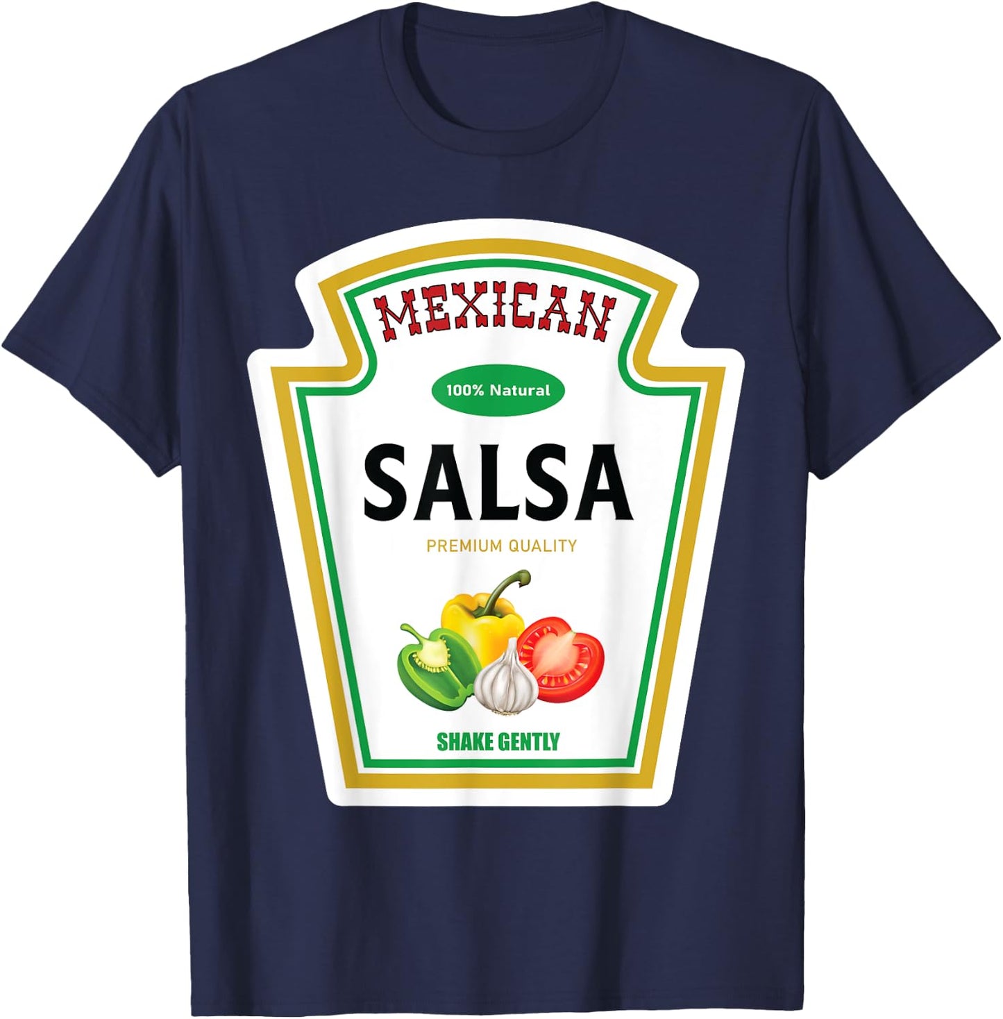 Salsa Mexican Sauce Halloween 2023 Costume Family Ketchup T-Shirt - T-Shirt | Navy
