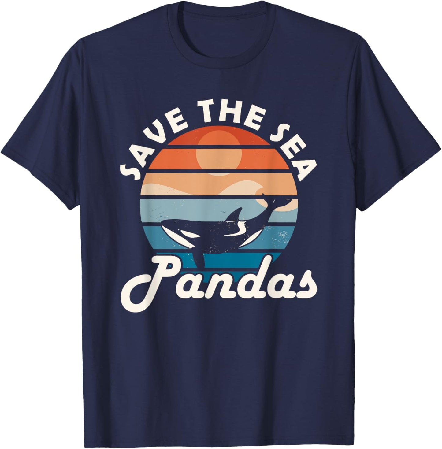 Save the Sea Pandas Marine Biologist T-Shirt - T-Shirt | Navy