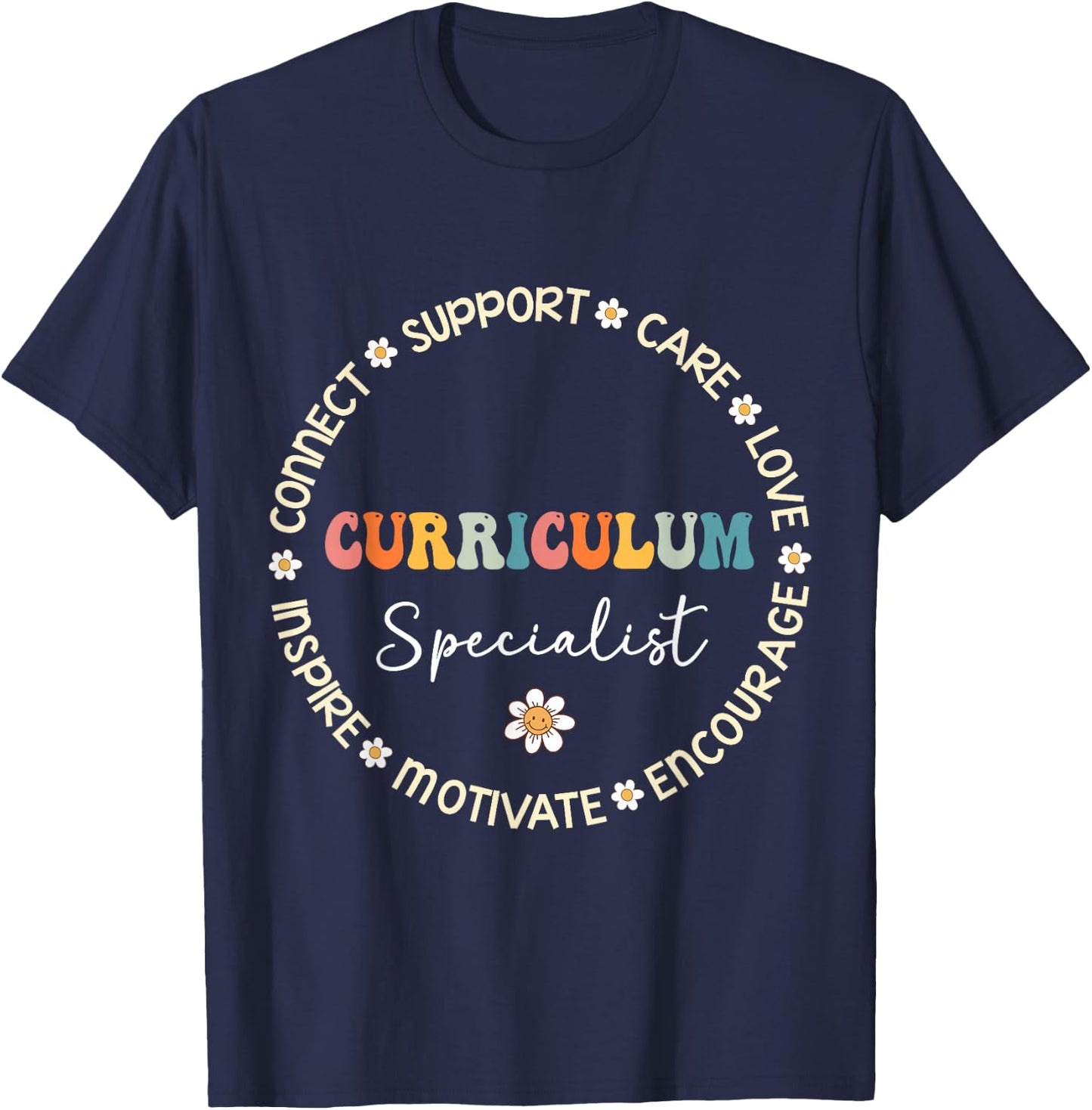 Cute Curriculum Specialist Squad Appreciation back to school T-Shirt - T-Shirt | Navy