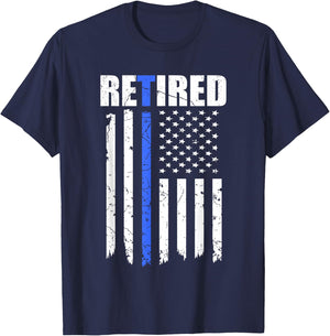 Retirement Police Officer 2022 Shirt, Retired Police Officer T-Shirt - T-Shirt | Navy