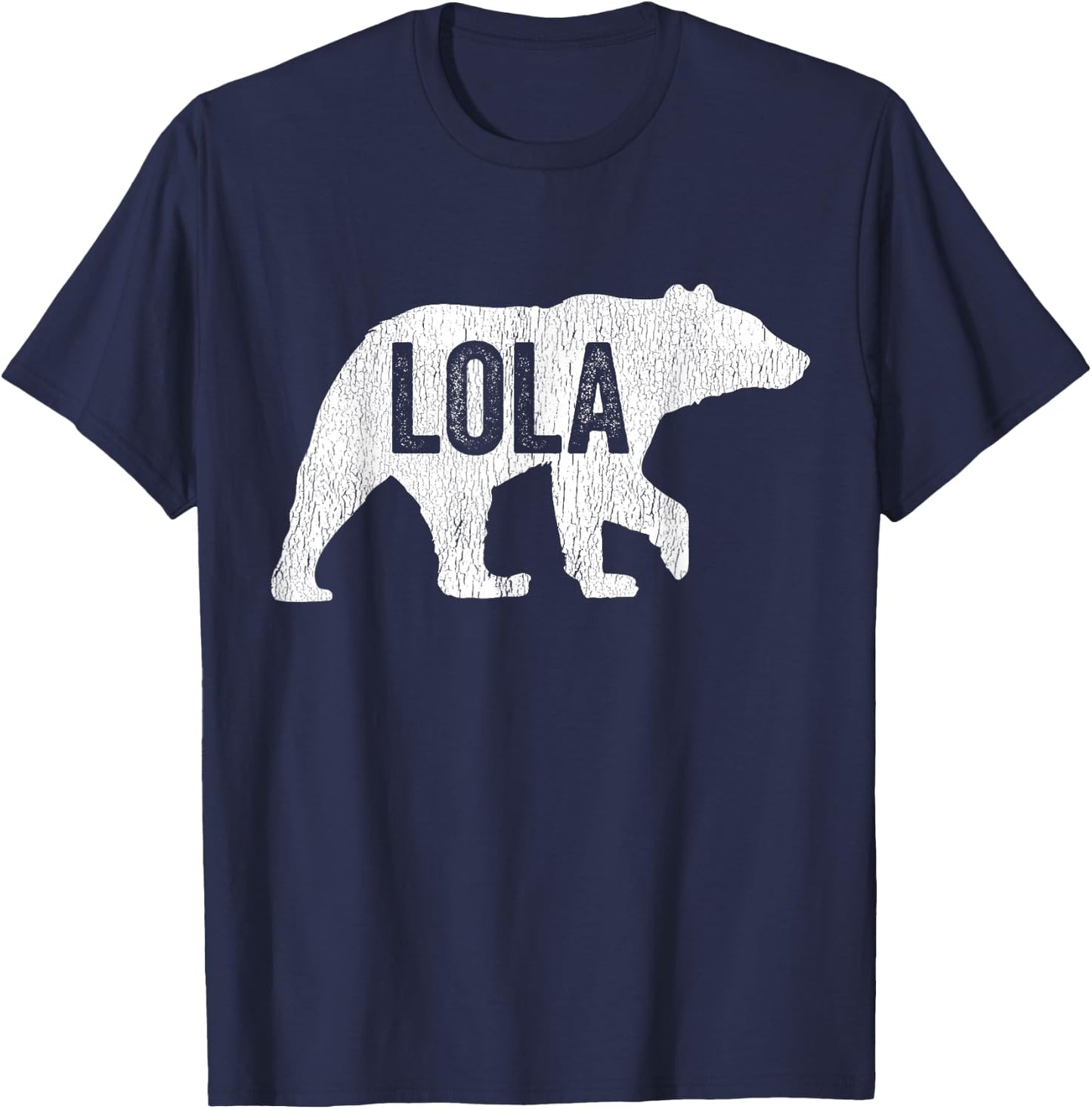 Lola Bear Matching Family Camping Bear Funny Lola T-Shirt - T-Shirt | Navy