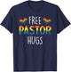 Free Pastor Hugs Christian Pastor Gay Christian Pride Month T-Shirt - T-Shirt | Navy