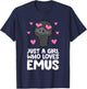 Just A Girl Who Loves Emus T-Shirt - T-Shirt | Navy