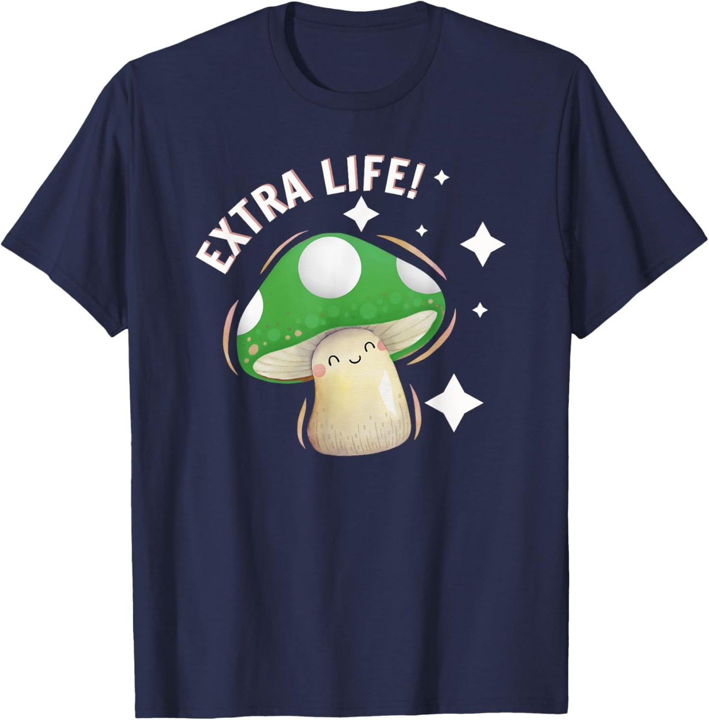 1Up Mushroom for Extra Life Cute Game Easy Family Costume T-Shirt - T-Shirt | Navy