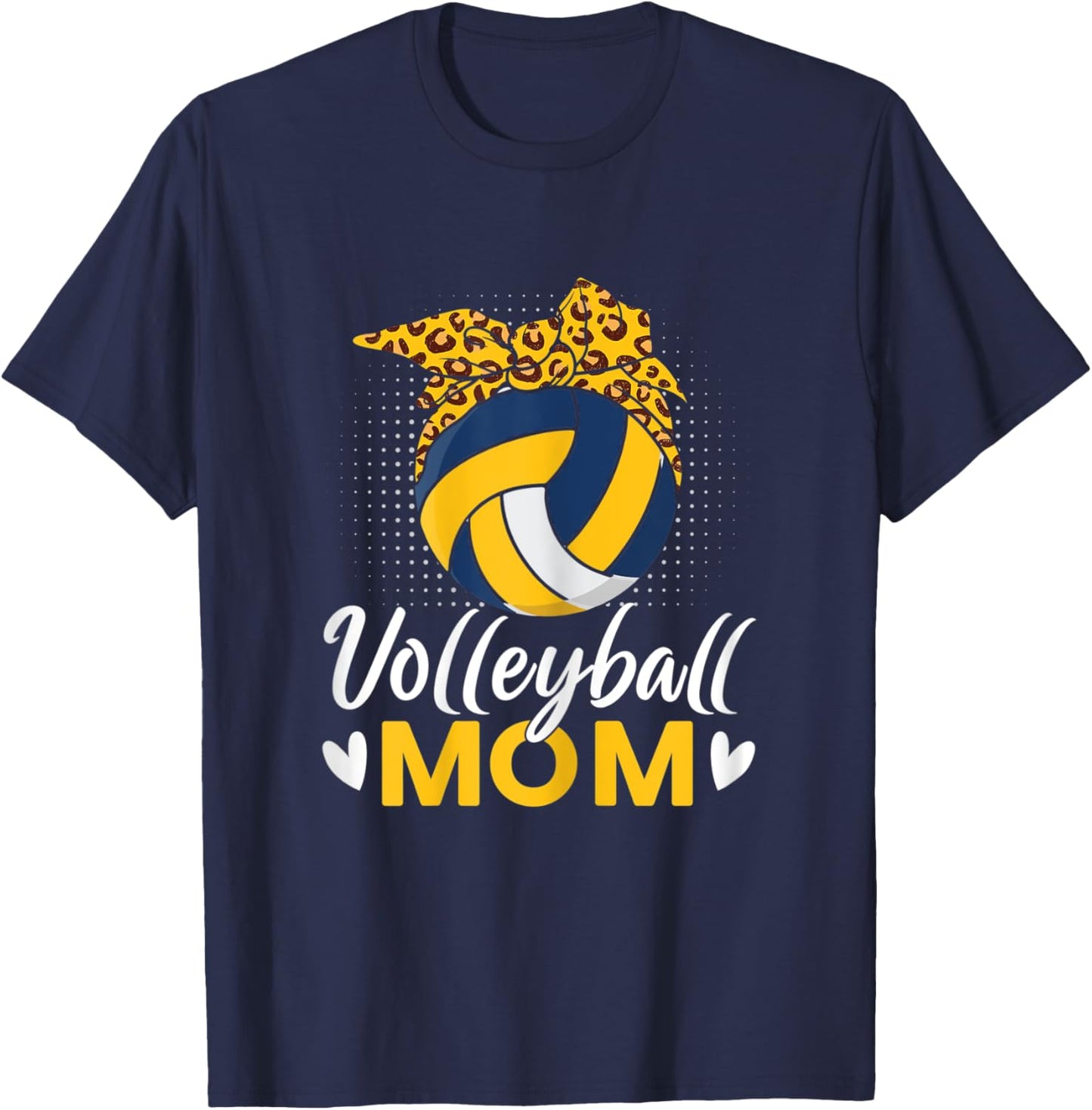 Volleyball Mom Volley Player Mom T-Shirt - T-Shirt | Navy