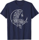 Goth Y2K Emo Alt Fairy Grunge Flower Rose Web Spider Moon T-Shirt - T-Shirt | Navy