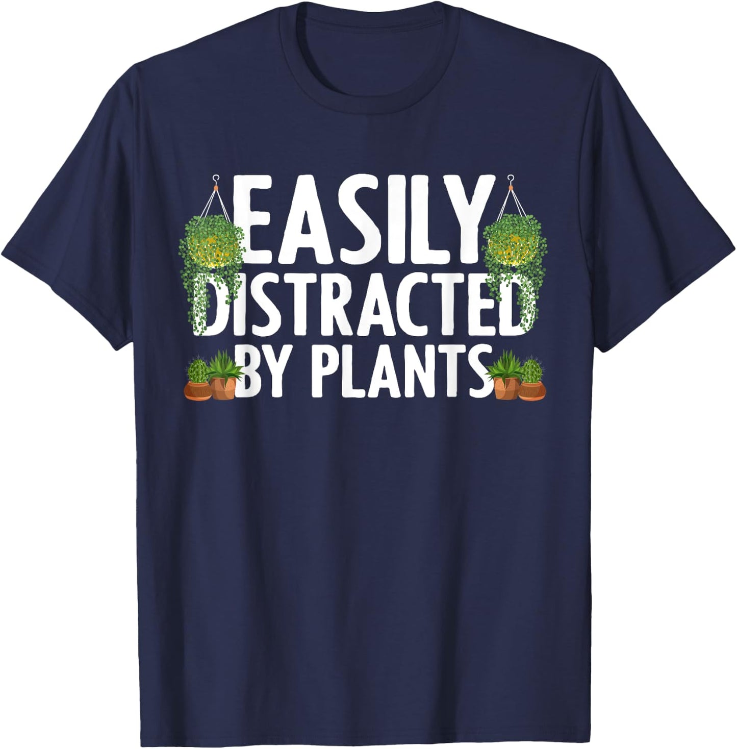 Funny Plant Art Women Gardener Gardening Plant Lover T-Shirt - T-Shirt | Navy
