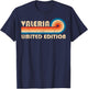 VALERIA First Name Funny Retro Vintage Birthday T-Shirt - T-Shirt | Navy