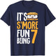 S’more Campfire 7th Birthday Marshmallow Camping Smore T-Shirt - T-Shirt | Navy