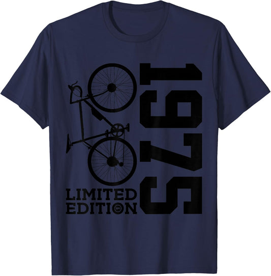 Cyclist 1975 Bike 51st Birthday Racing Bike T-Shirt - T-Shirt | Navy