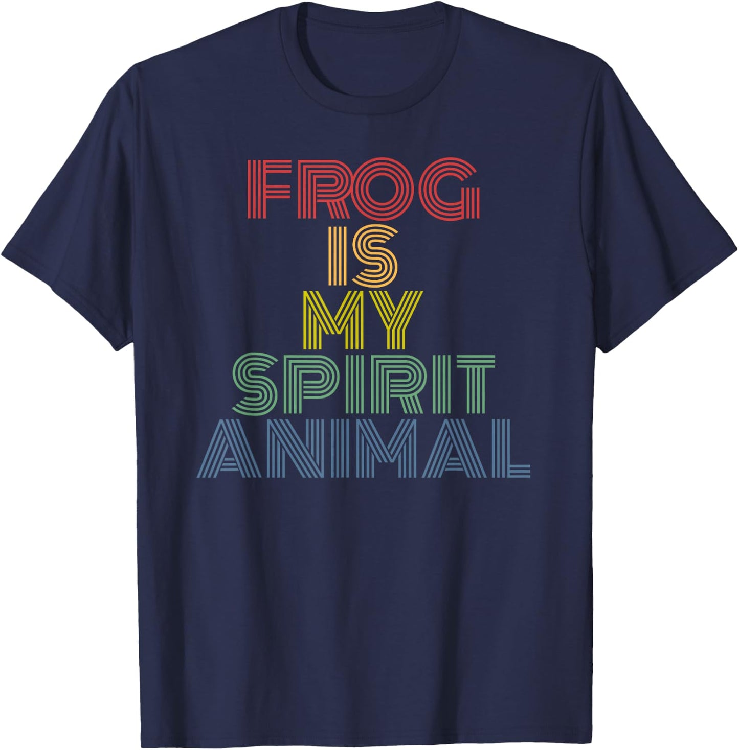 Frog Is My Spirit Animal retro 70s vintage T-Shirt - T-Shirt | Navy