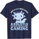 Just A Boy Who Loves Axolotls and Gaming T-Shirt - T-Shirt | Navy