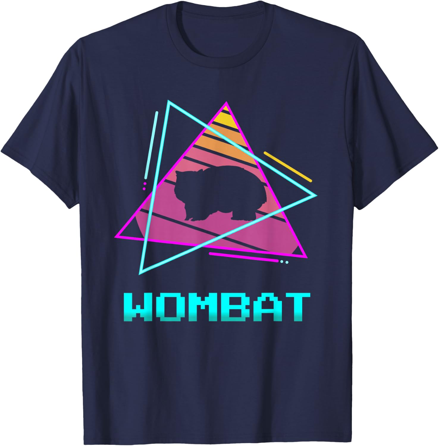 Retro Wombat Wombats T-Shirt - T-Shirt | Navy