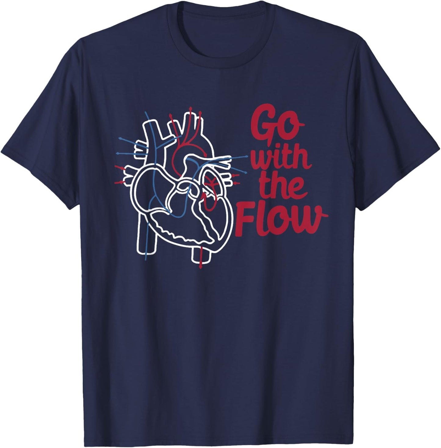 CVICU Cardiac Nurse Anatomical Of Heart Anatomy Cardiology T-Shirt - T-Shirt | Navy