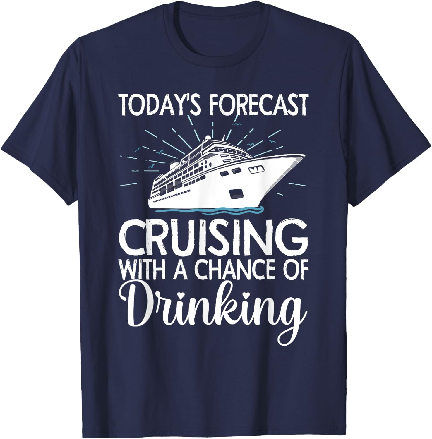 Cool Cruising Women Family Cruise Vacation Lover T-Shirt - T-Shirt | Navy