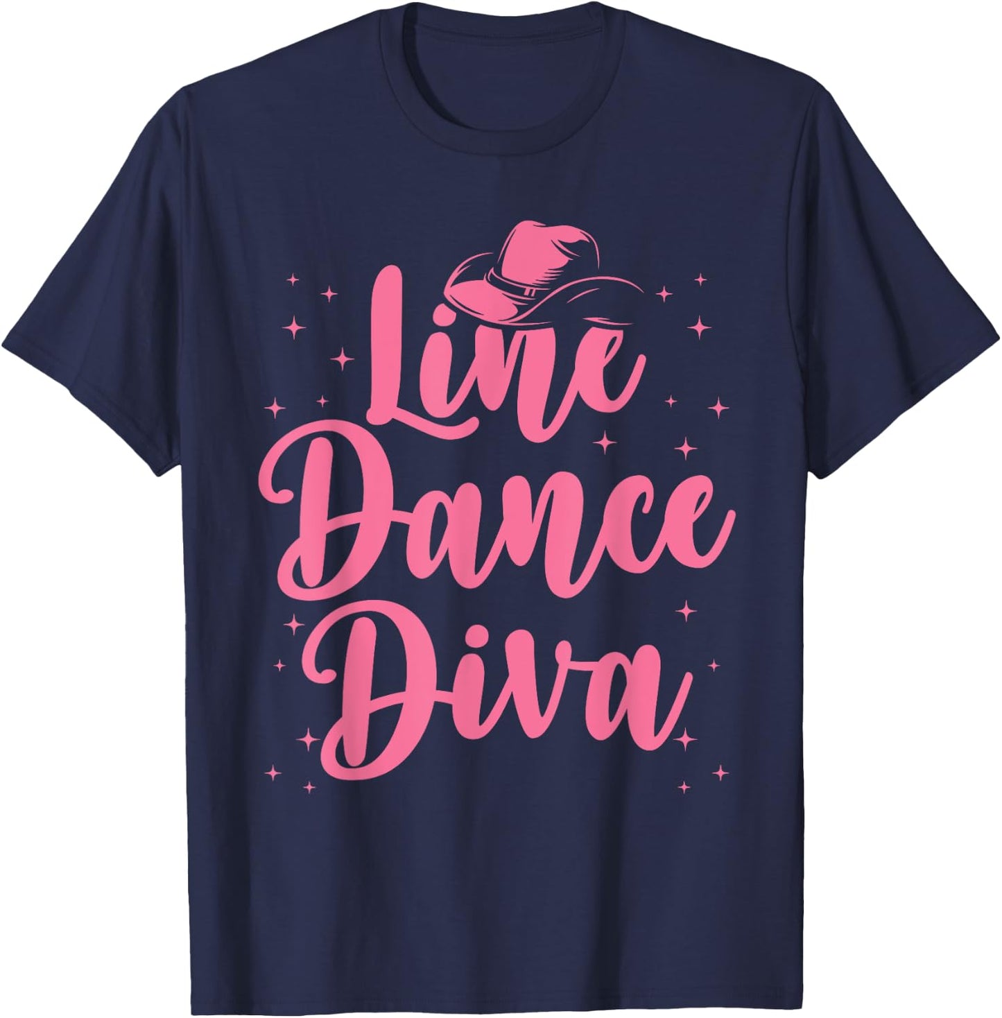 Line Dancing Art Girls Country Western Line Dancer T-Shirt - T-Shirt | Navy