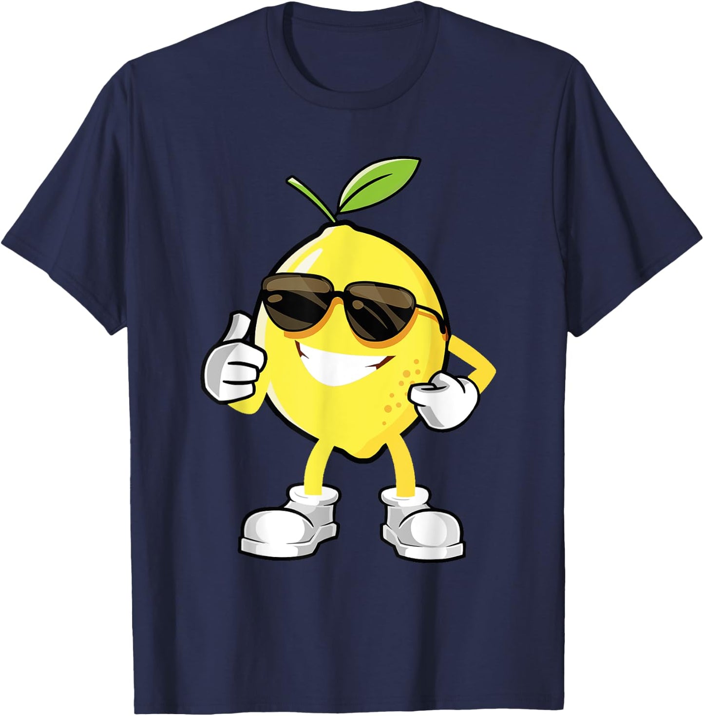 Happy Lemon Halloween Costume Team Fun Lemon Sunglusses T-Shirt - T-Shirt | Navy