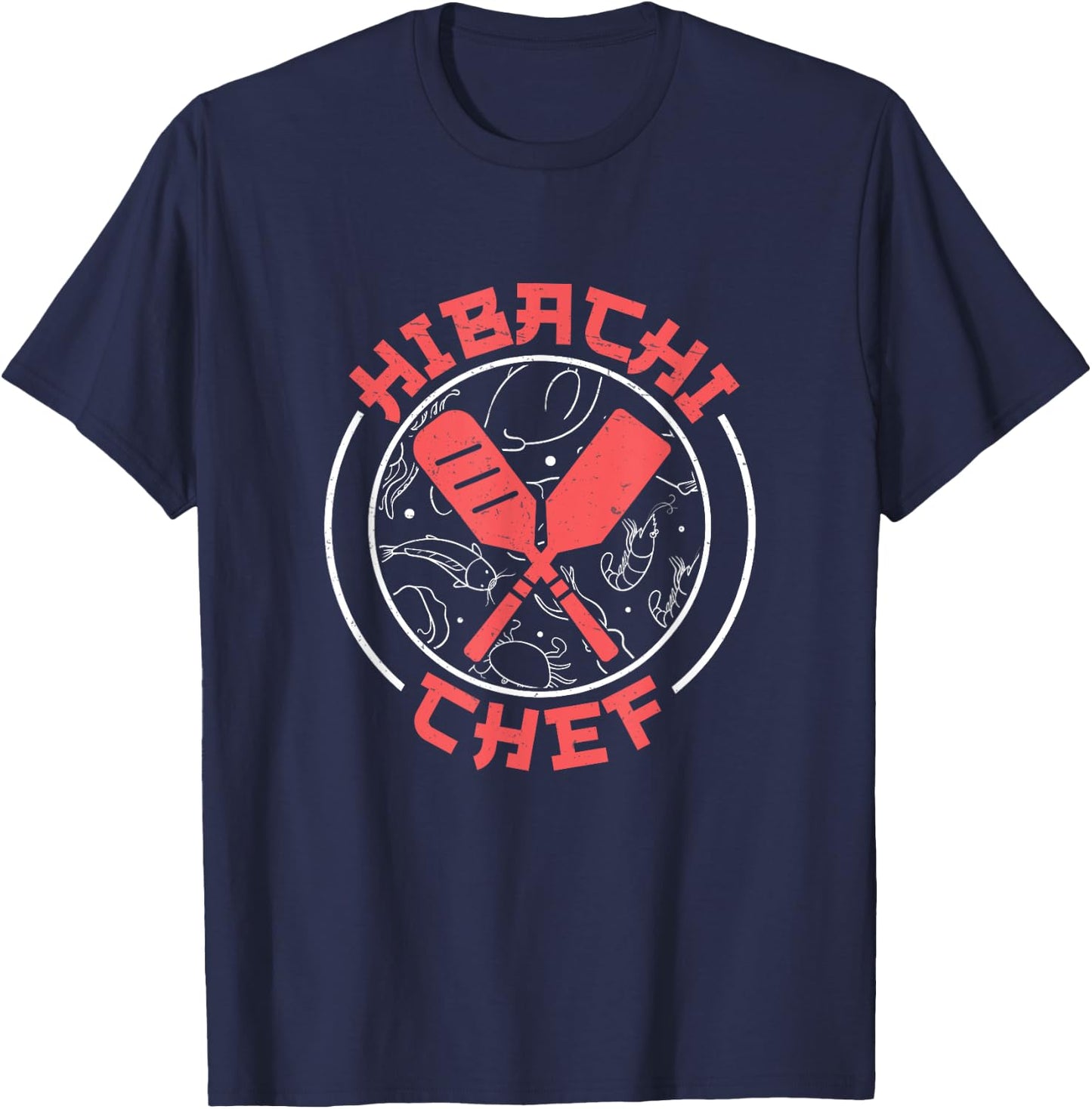 Hibachi Chef Funny Japanese Cooking T-Shirt - T-Shirt | Navy