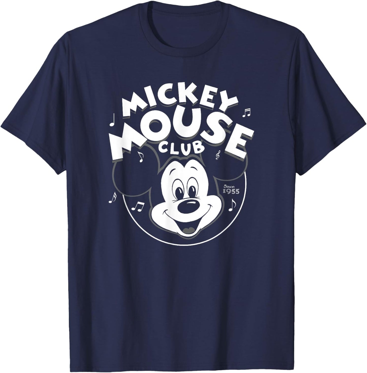 Disney Mickey And Friends Mickey Mouse Club Music Notes T-Shirt - T-Shirt | Navy