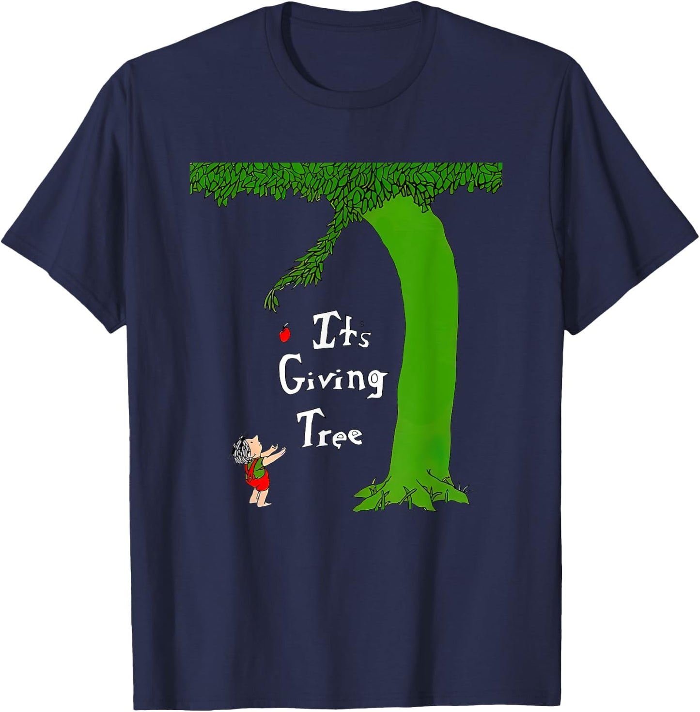 It's Giving Tree Funny Women T-Shirt - T-Shirt | Navy