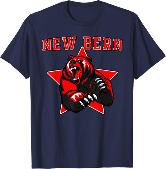 New Bern Bears High School Team Spirit T-Shirt - T-Shirt | Navy