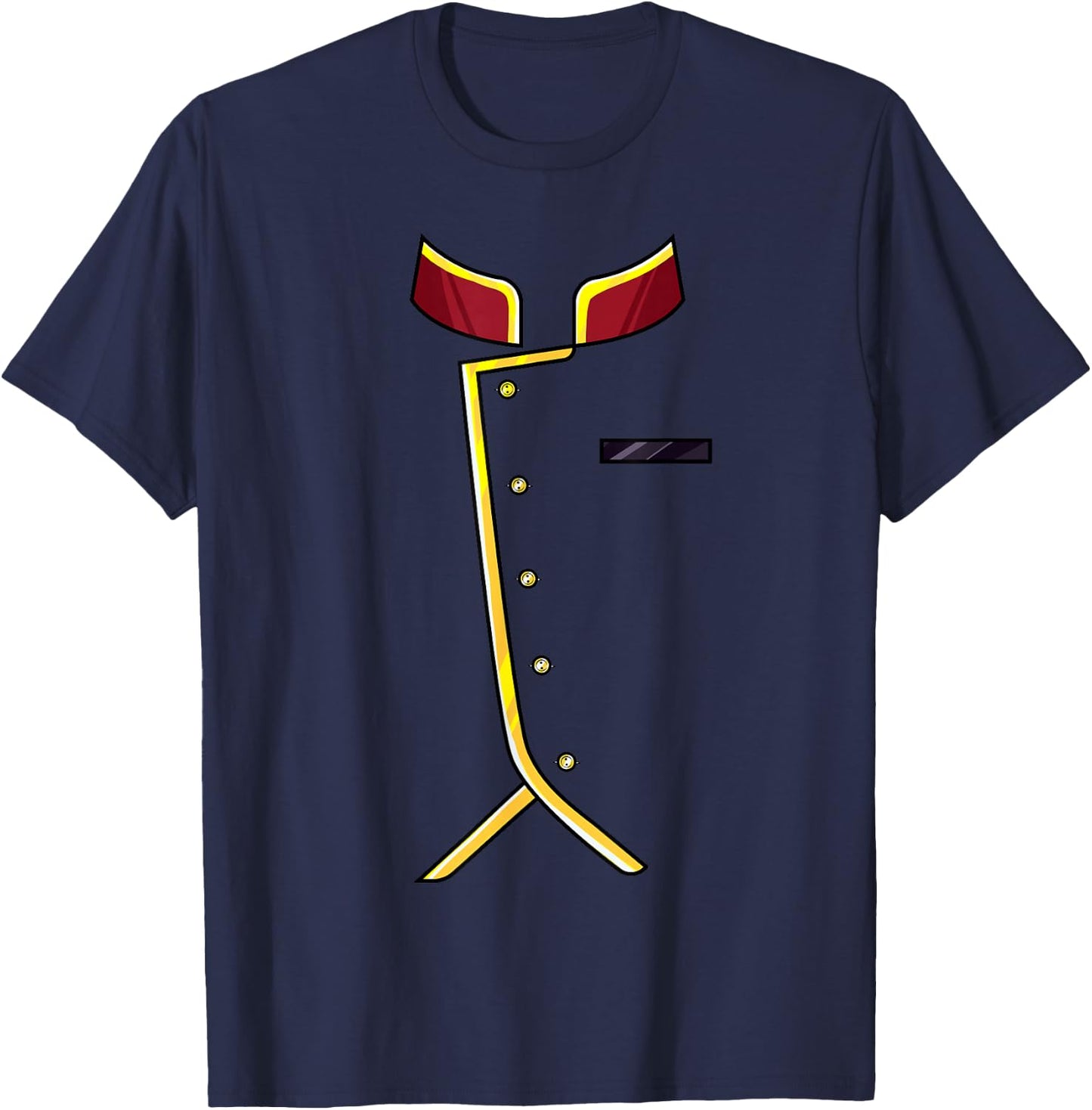 Hotel Bellhop Easy Lazy Funny Halloween Costume Cosplay Red T-Shirt - T-Shirt | Navy