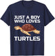 Funny Sea Turtles Design For Boys Kids Men Tortoise Lover T-Shirt - T-Shirt | Navy
