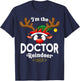 Christmas PJS Doctor XMas Reindeer Matching T-Shirt - T-Shirt | Navy