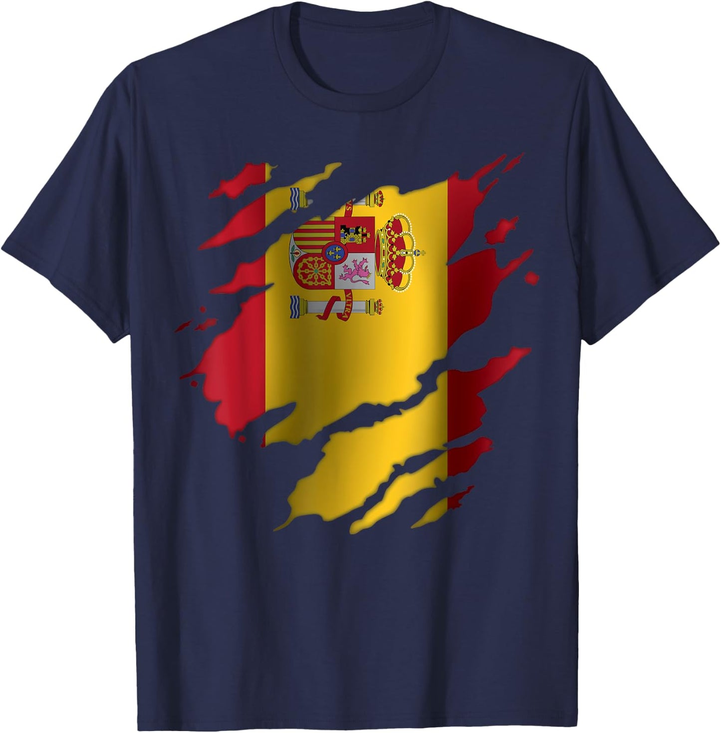 Spain Spanish Flag Heritage T-Shirt - T-Shirt | Navy