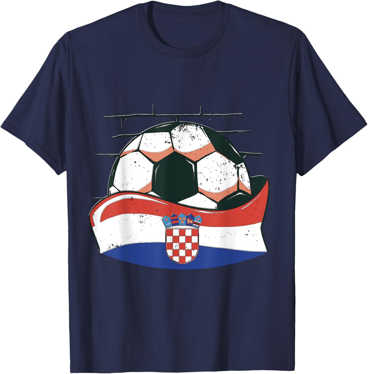 Croatia Soccer Team, Croatia Football National Country T-Shirt - T-Shirt | Navy