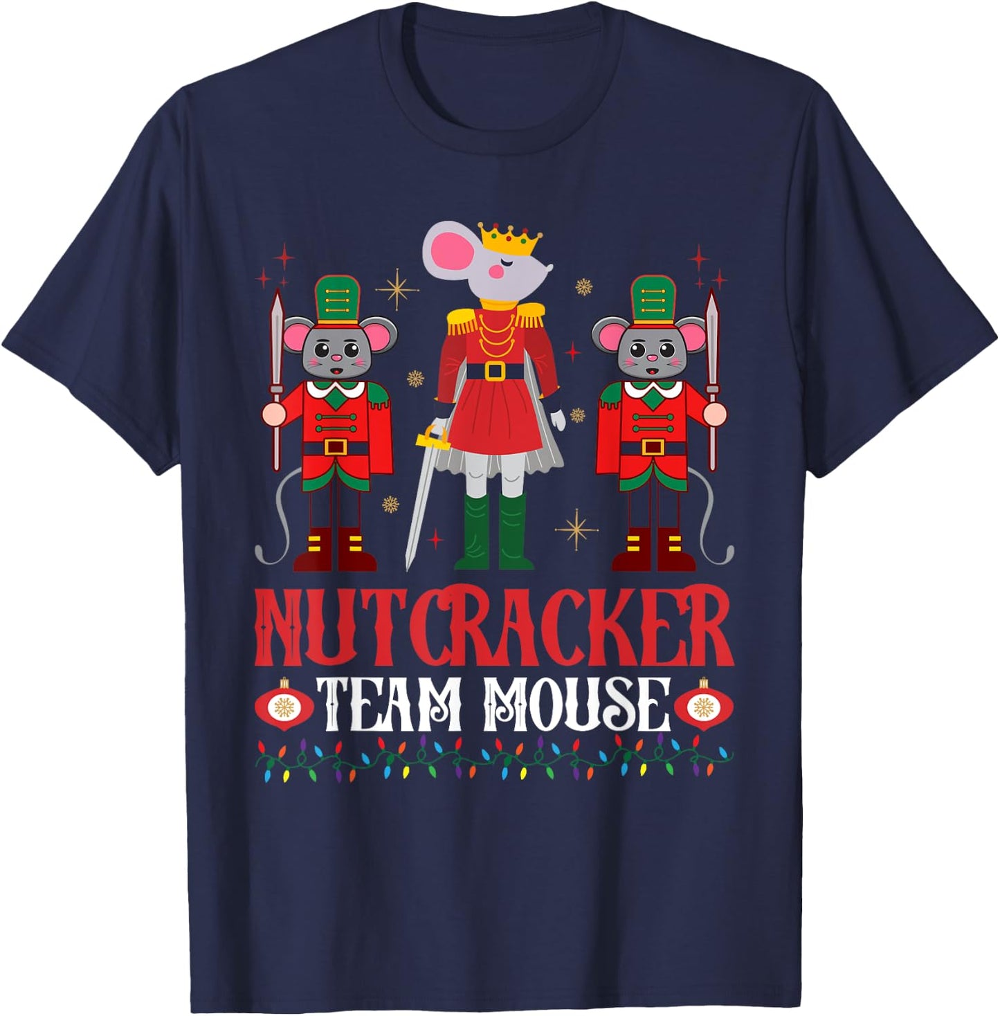 Nutcracker Team Mouse Christmas Holiday-Season T-Shirt - T-Shirt | Navy