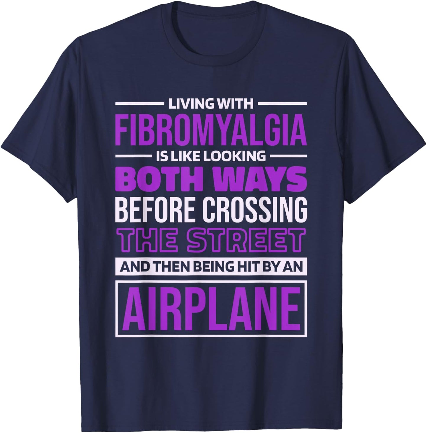 Fibromyalgia Warrior Quote for Fibromyalgia Awareness T-Shirt - T-Shirt | Navy