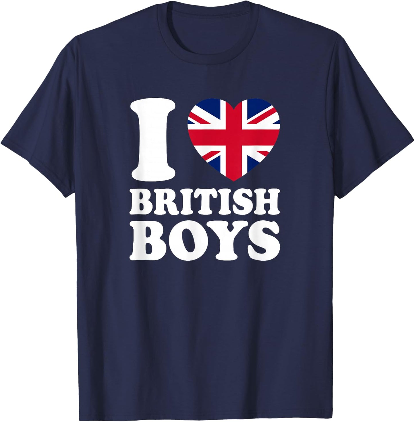 I Love British Boys T-Shirt - T-Shirt | Navy