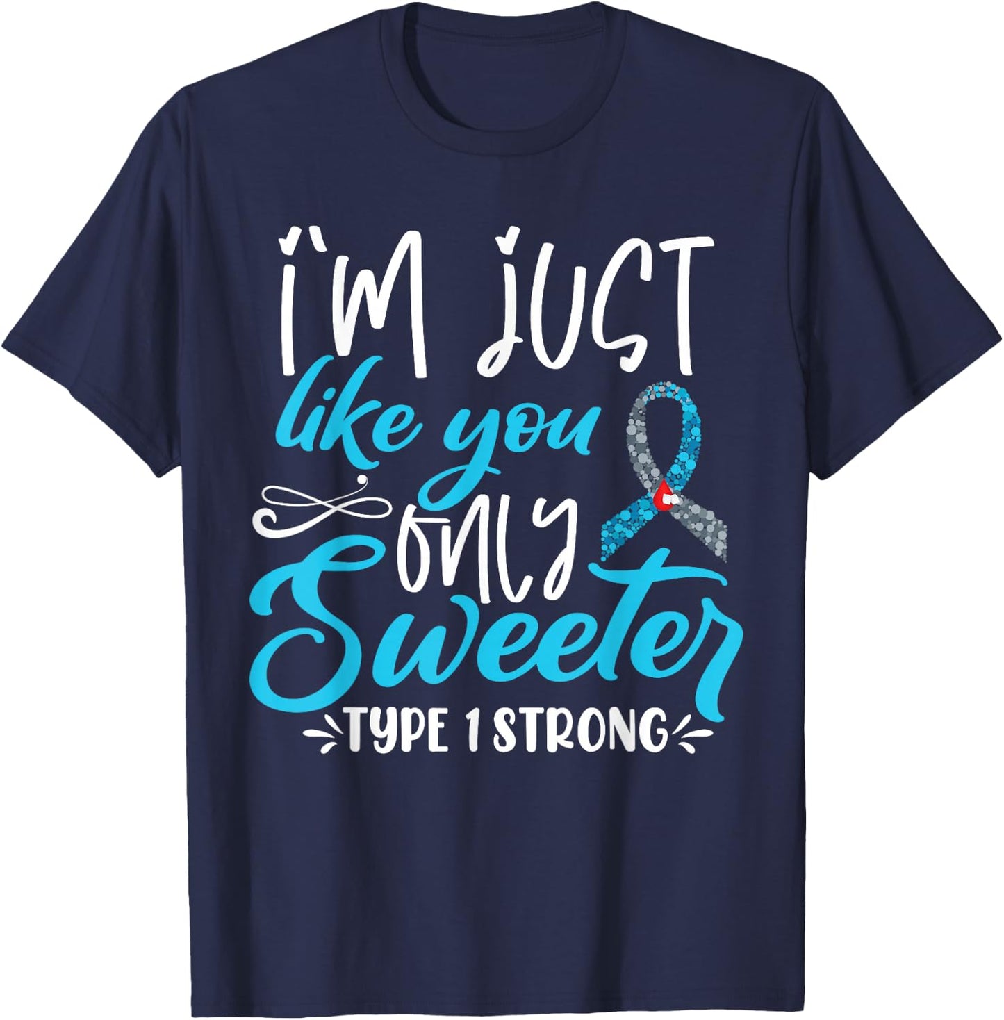 T1D Kids Diabetes Awareness T-Shirt - T-Shirt | Navy