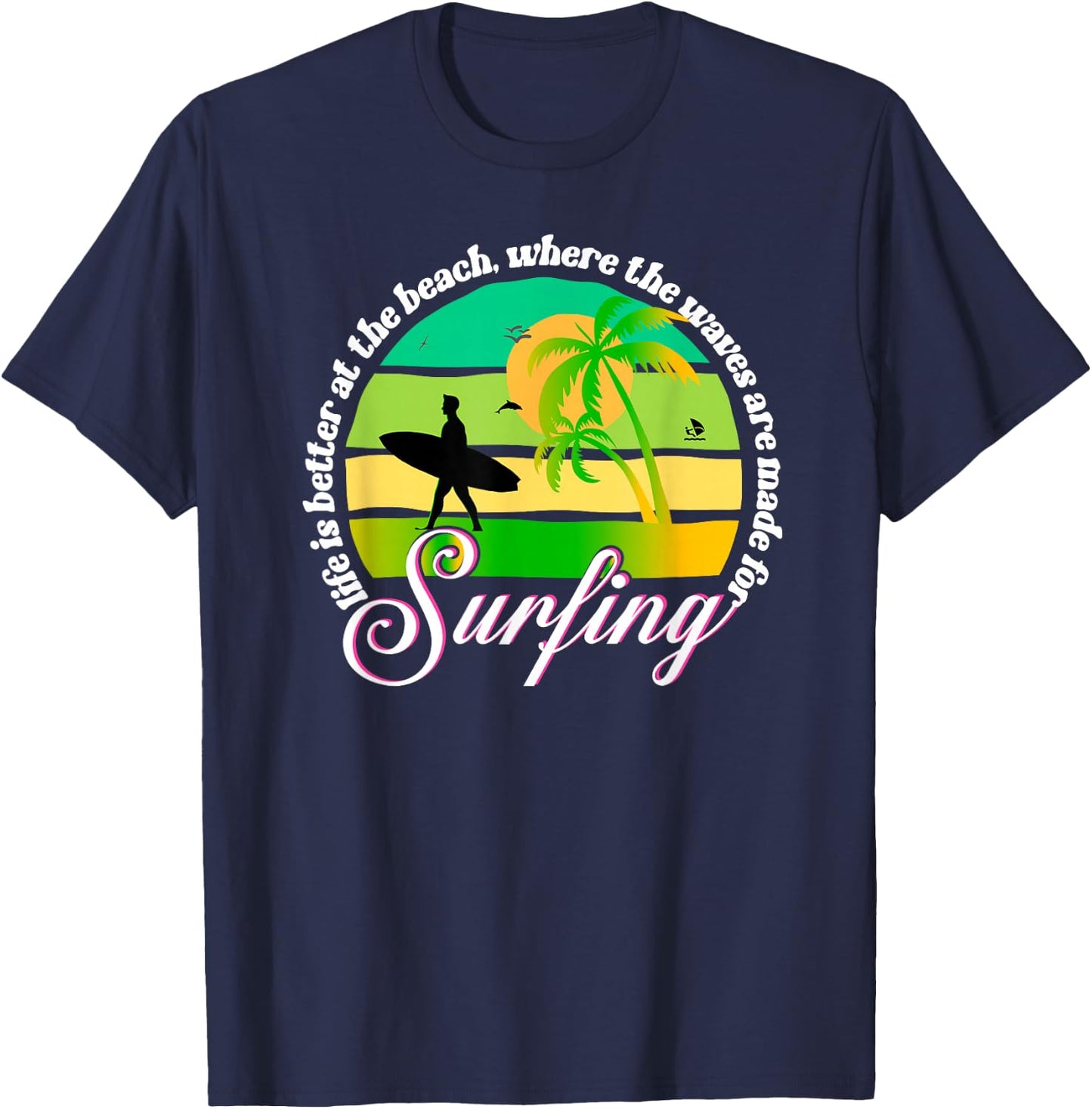 Life is Better at The Beach T-Shirt - T-Shirt | Navy