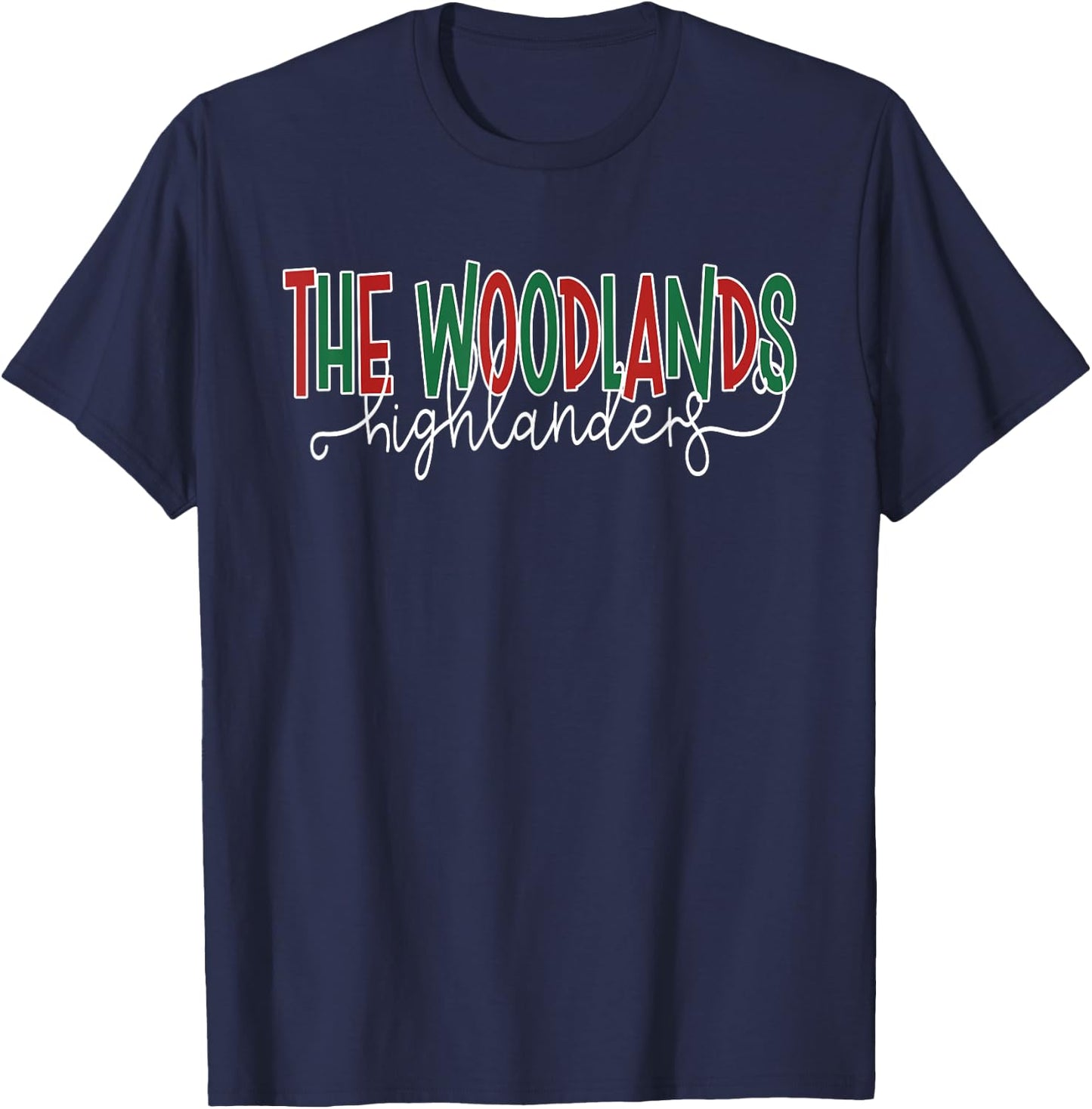 Woodlands High School Highlanders T-Shirt - T-Shirt | Navy