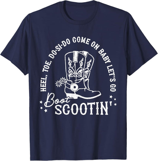 Come on Baby Let's Go Boot Scootin' Boogie T-Shirt - T-Shirt | Navy