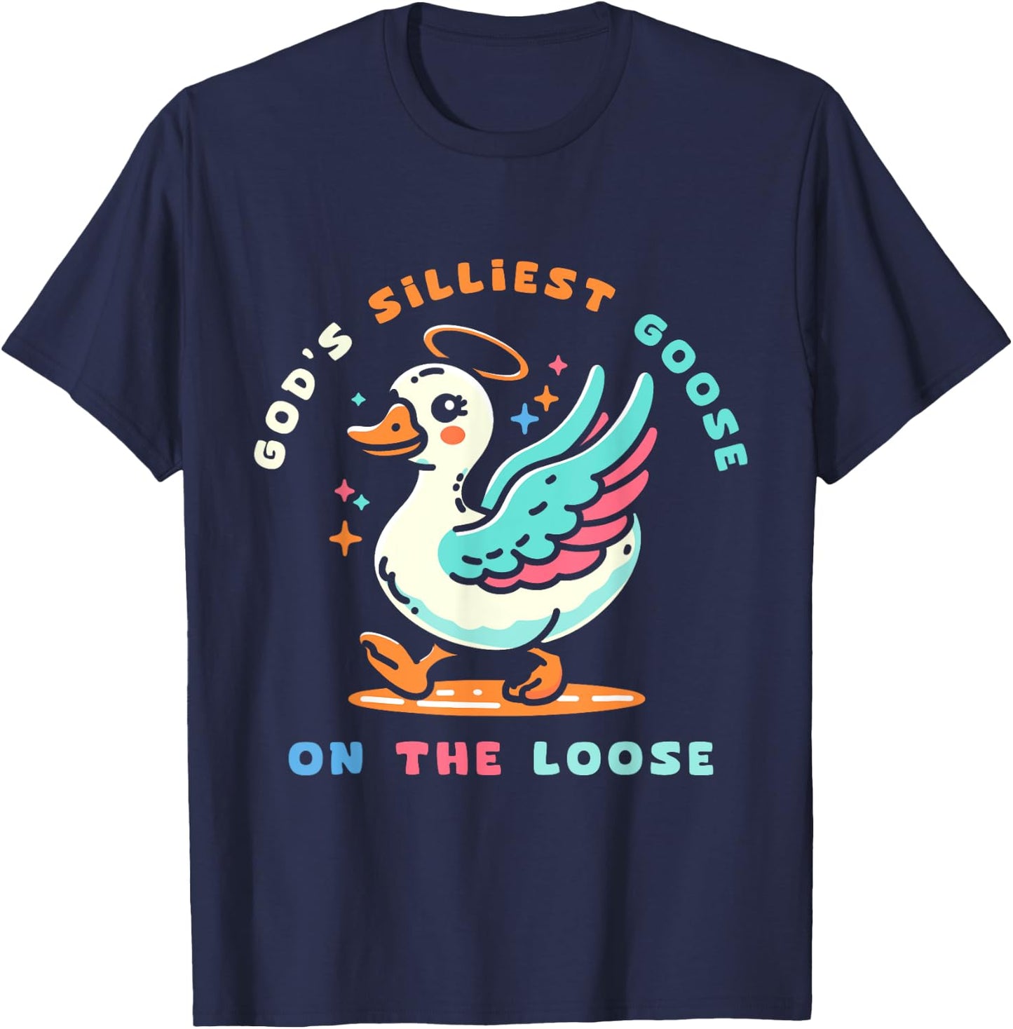 Gods Silliest Goose Costume for Kids Funny Gifts Silly Goose T-Shirt - T-Shirt | Navy