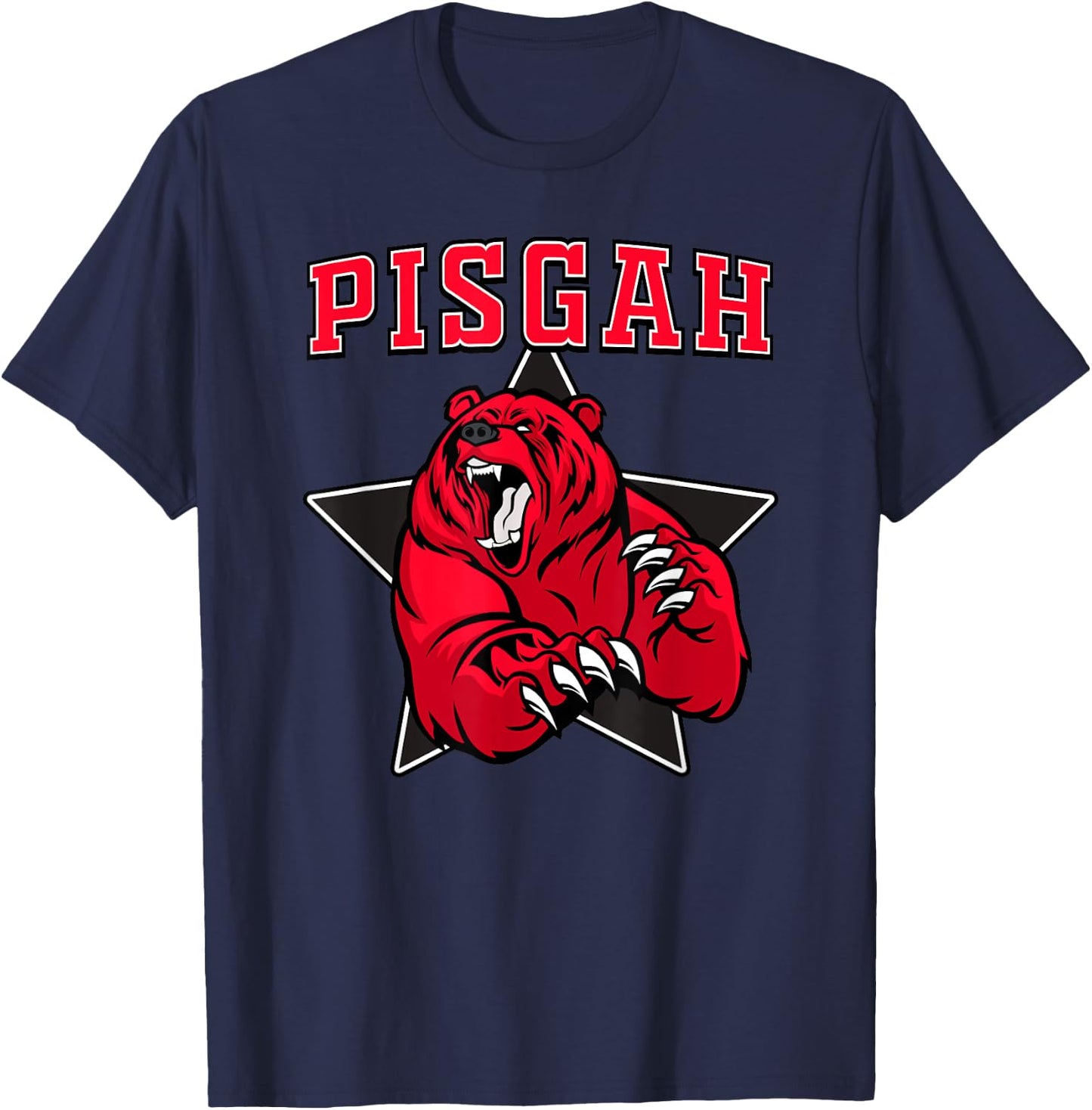 Pisgah Bears High School Team Spirit T-Shirt - T-Shirt | Navy